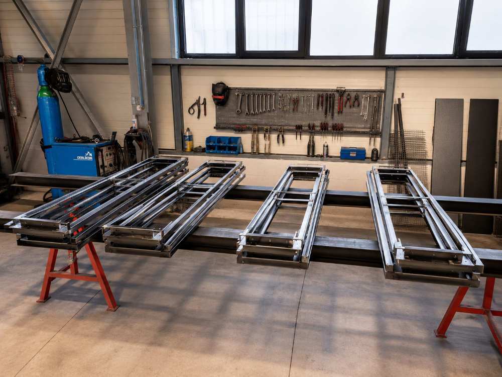 Portail en cours de fabrication